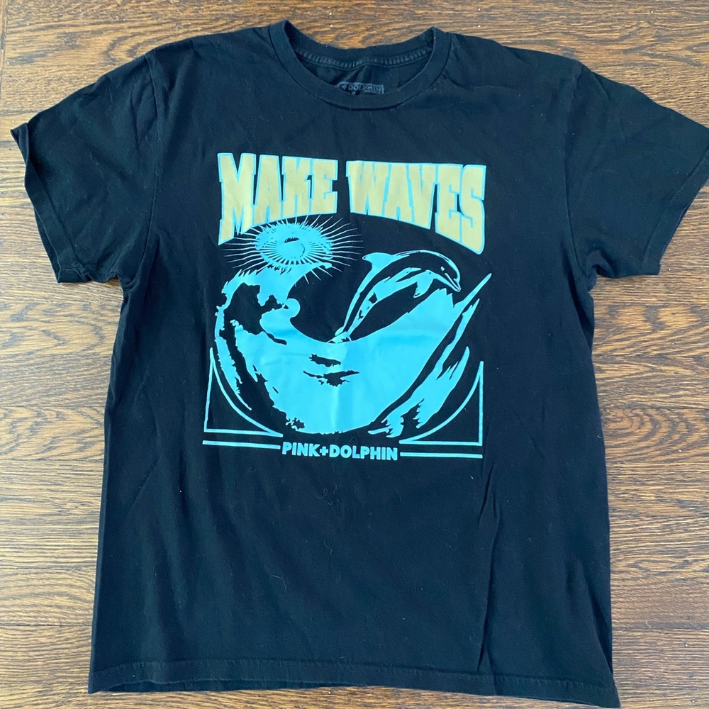Pink Dolphin shirt, black, size medium